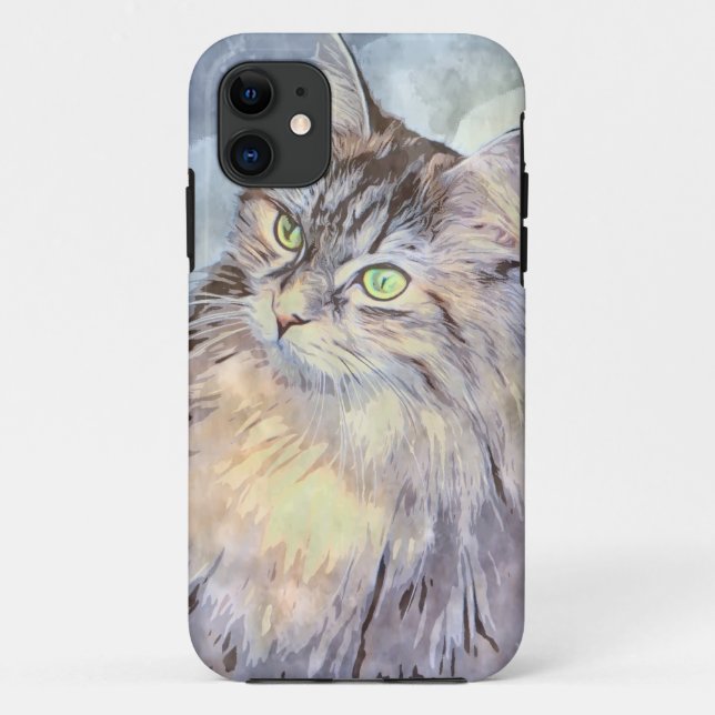 Crazy And Adorable Kitty Case-Mate iPhone Case (Back)