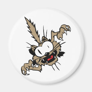 Crazy Attack Cat Magnet