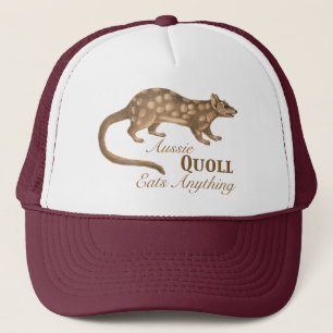 Crazy Aussie Quoll Eats Anything Trucker Hat