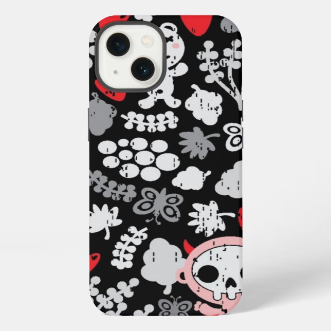 Crazy babies pattern iPhone case (Back)