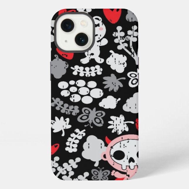 Crazy babies pattern iPhone case (Back)