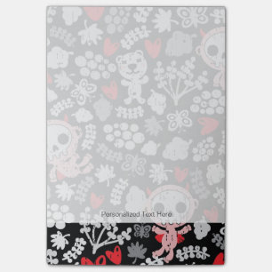 Crazy babies pattern post-it notes