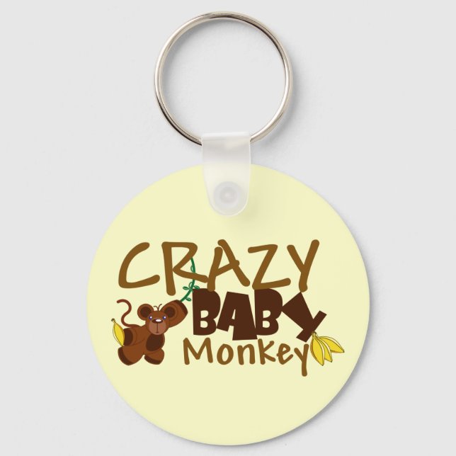 Crazy Baby Monkey Key Ring (Front)
