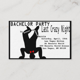 Crazy Bachelor invitation