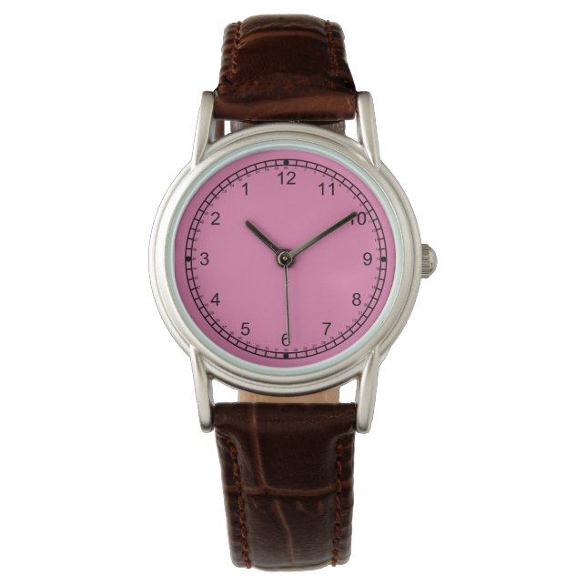 crazy backwards watch pink (Front)