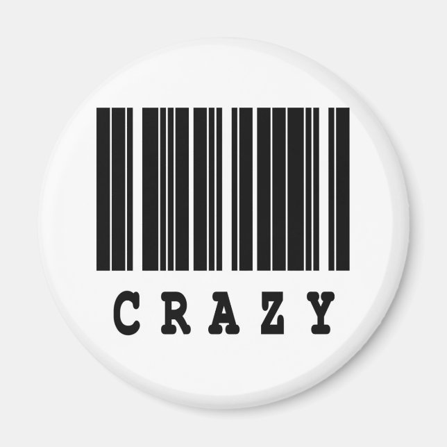 crazy barcode design magnet (Front)