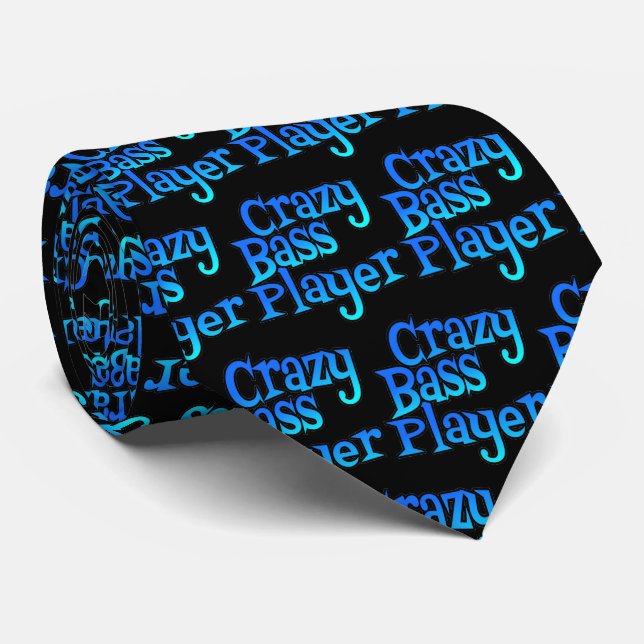 Crazy Bass Player Tie (Rolled)