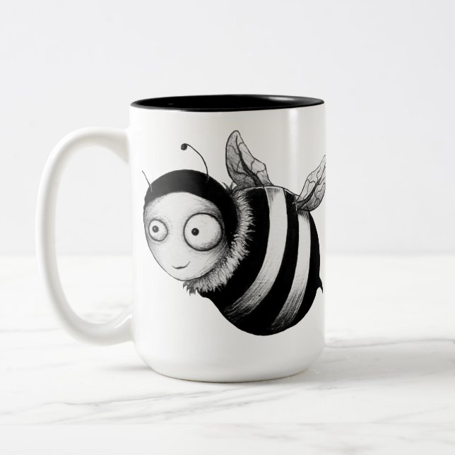 Crazy Bee Two-Tone Coffee Mug (Left)