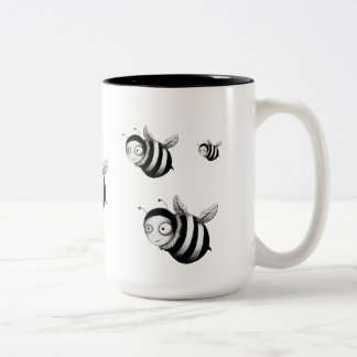 Crazy Bees Two-Tone Coffee Mug