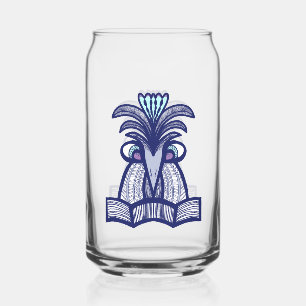 Crazy Bird Design Can Glass