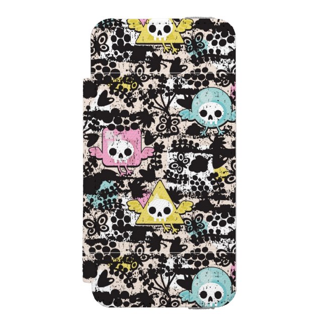 Crazy birds pattern incipio iPhone wallet case (Folio Front)