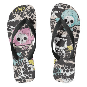 Crazy birds pattern jandals