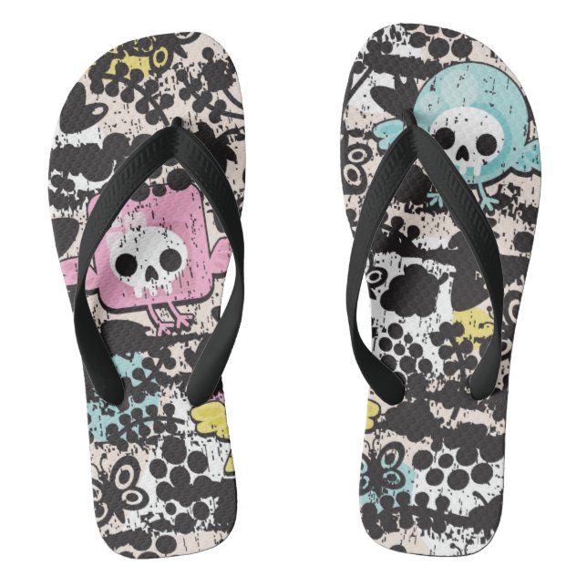 Crazy birds pattern jandals (Footbed)