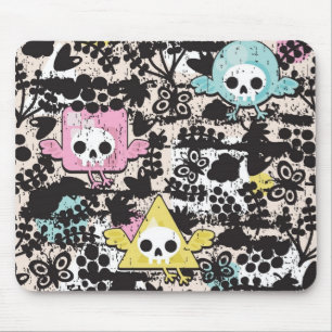 Crazy birds pattern mouse pad