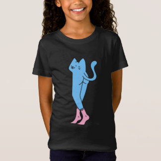 Crazy Blue Cat With Long Legs T-Shirt
