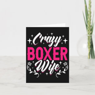 Crazy Boxer Wife Boxing Card