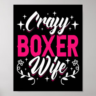 Crazy Boxer Wife Boxing Poster