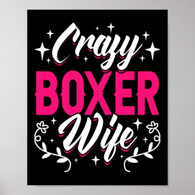 Crazy Boxer Wife Boxing  Poster (Front)