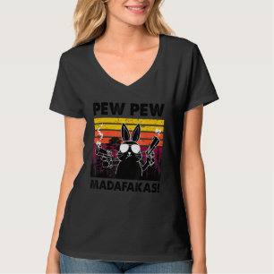 Crazy Bunny Men Pew Pew Madafakas T-Shirt