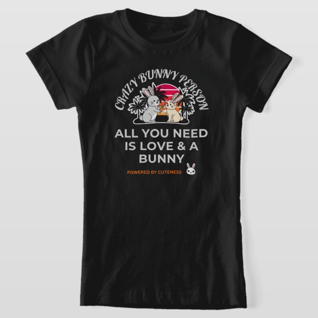 Crazy Bunny Person T-Shirt (Laydown)