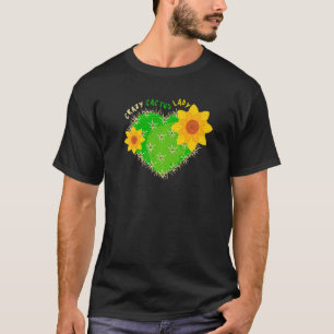 Crazy Cactus Lady Desert Plant Succulents Outfit T-Shirt