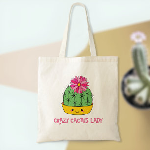 Crazy Cactus Lady Tote   Cactus Lover Gift Idea Bag