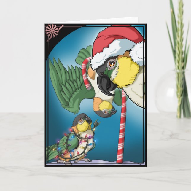 Crazy Caiques Christmas Card (Front)