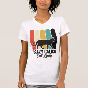 Crazy Calico Cat Lady Vintage Retro Cat Design_1 T-Shirt