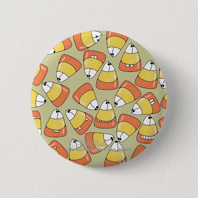CRAZY Candy Corn! 6 Cm Round Badge (Front)