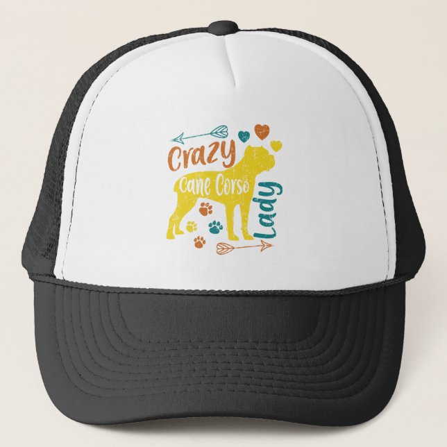 Crazy Cane Corso Lady Trucker Hat (Front)