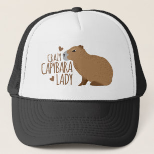 crazy capybara lady trucker hat