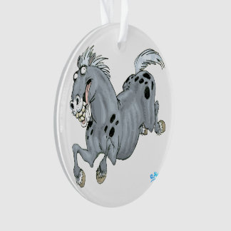 Crazy Cartoon Horse Acrylic Ornament
