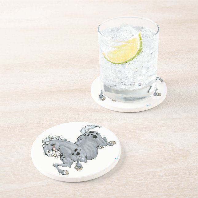 Crazy Cartoon Horse Coaster (Side)