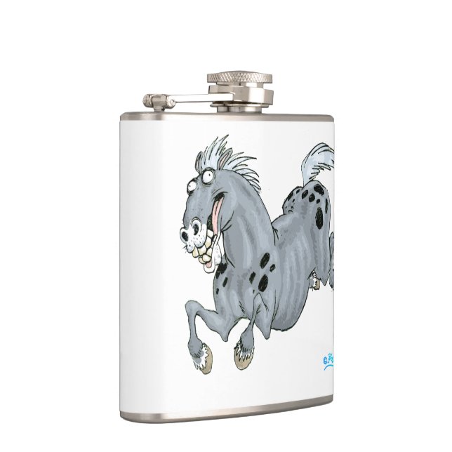 Crazy Cartoon Horse Hip Flask (Right)