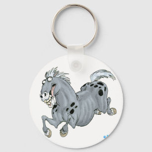 Crazy Cartoon Horse Keychain