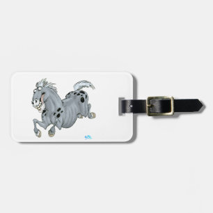 Crazy Cartoon Horse Luggage Tag