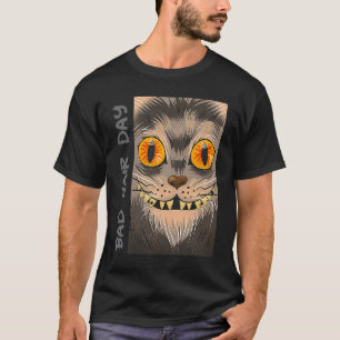 Crazy Cat Bad Hair Day T-Shirt