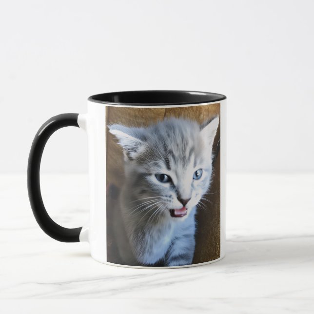 Crazy Cat Dude. Cat Humor. Cat Coffee Mug. Mug (Left)