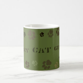 "Crazy Cat Guy" Pawprint Camouflage Mug
