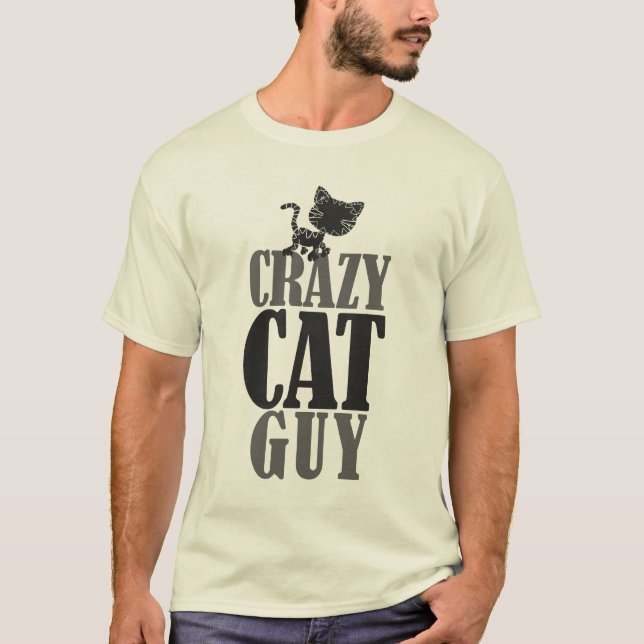 Crazy Cat Guy T-Shirt (Front)