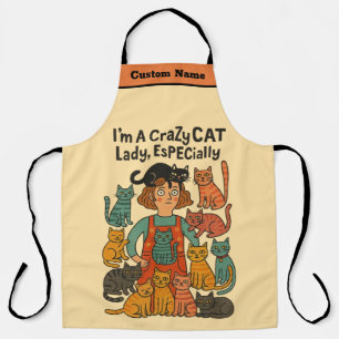 Crazy Cat Lady Apron – Whimsical & Bold