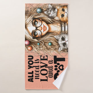Crazy Cat Lady Bath Towel