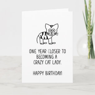 Crazy Cat Lady Birthday Card