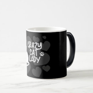 Crazy Cat Lady Black T-Shirt Magic Mug