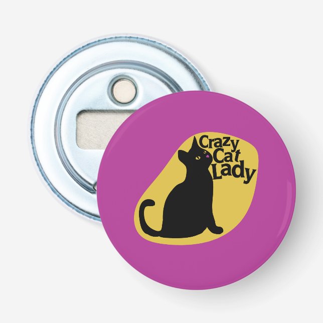 Crazy cat lady bottle opener (Front)