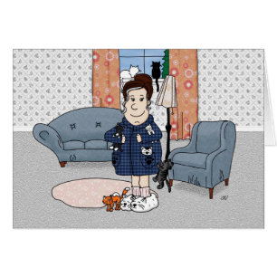 'Crazy Cat Lady' Card