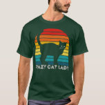 Crazy Cat Lady Cat Merch Design T-Shirt<br><div class="desc">Crazy Cat Lady Cat Merch Design .Awesome Great Funny Souvenir Present Matching Family Clothing Couple Outfit Apparel for mom,  dad,  brother,  sister,  wife,  husband,  son,  daughter,  pops,  mama,  papa,  grandpa,  grandma aunt uncle his hers him ladies.</div>