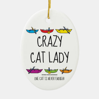 Crazy Cat Lady - Catarafters Ceramic Tree Decoration