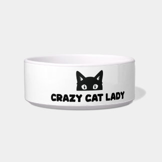 Crazy Cat Lady Ceramic Pet Bowl