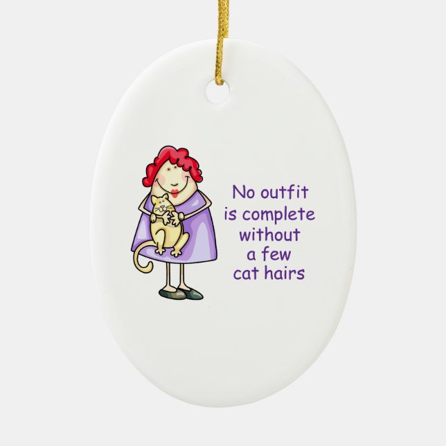 CRAZY CAT LADY CERAMIC TREE DECORATION (Front)